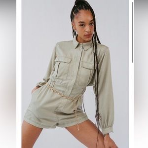 BDG Atticus romper in Khaki (Small Petite) NWT